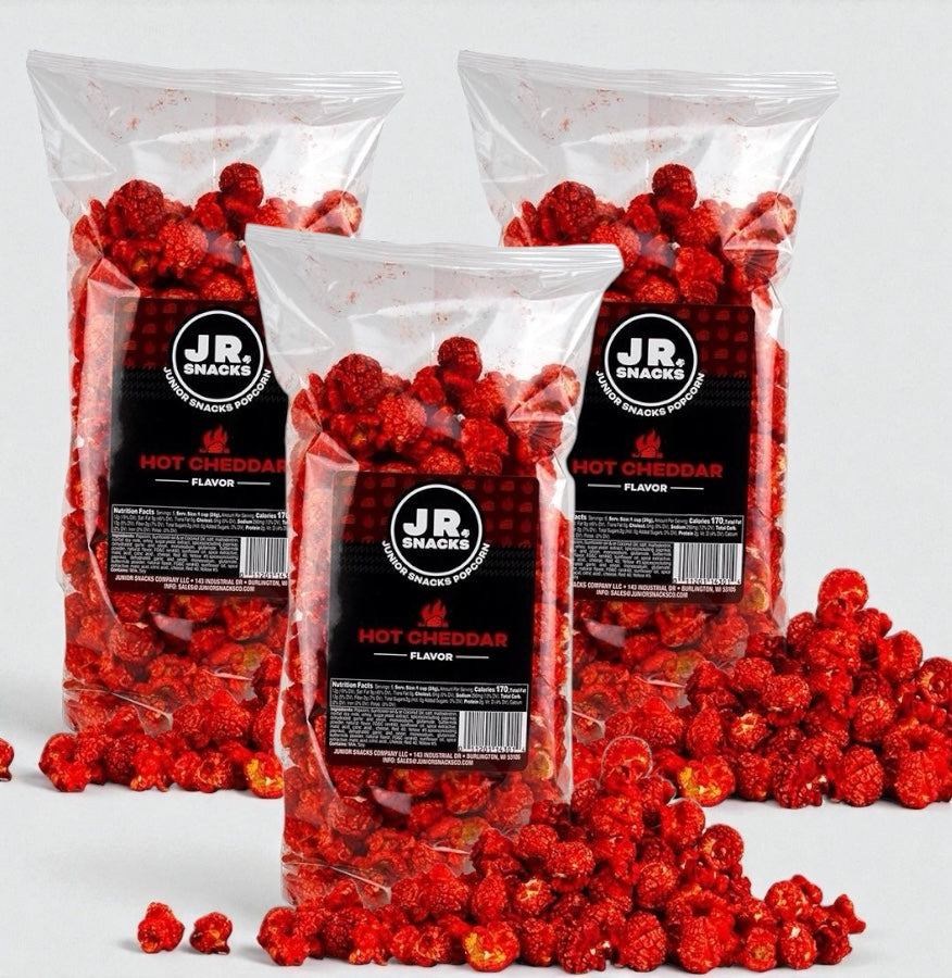 Junior Snacks Co. Hot Cheddar Popcorn
