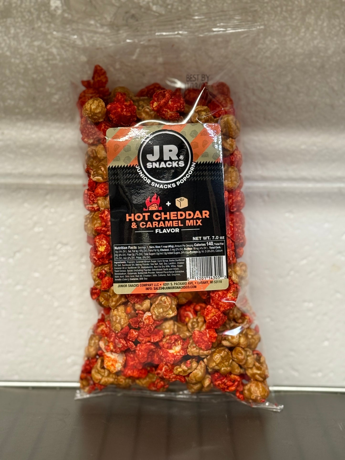 Junior Snacks Hot Cheddar & Caramel Mix